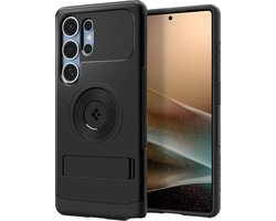 Spigen Slim Armor MagFit Hoesje Geschikt voor Samsung Galaxy S25 Ultra | Back Cover Compatibel met MagSafe / Qi2 | met Standaard | Air Cushion technologie | Zwart