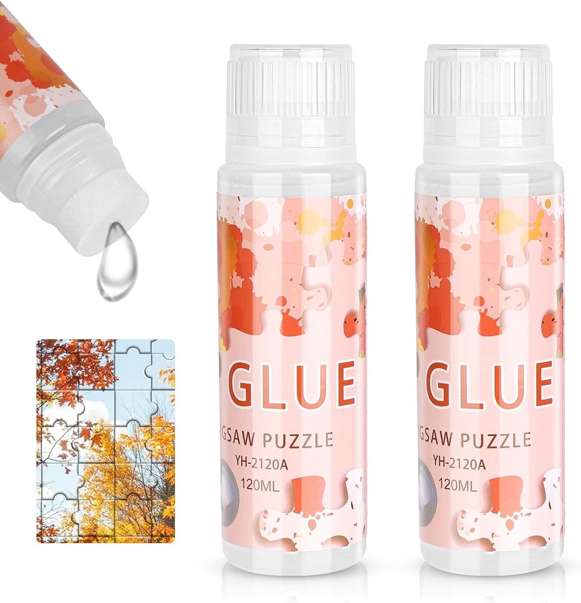 240 ml puzzellijm, vloeibare lijm voor volwassenen en kinderen, transparante lijm voor puzzels van 3000 tot 6000 stukjes, ideaal voor puzzelprojecten en hobby's