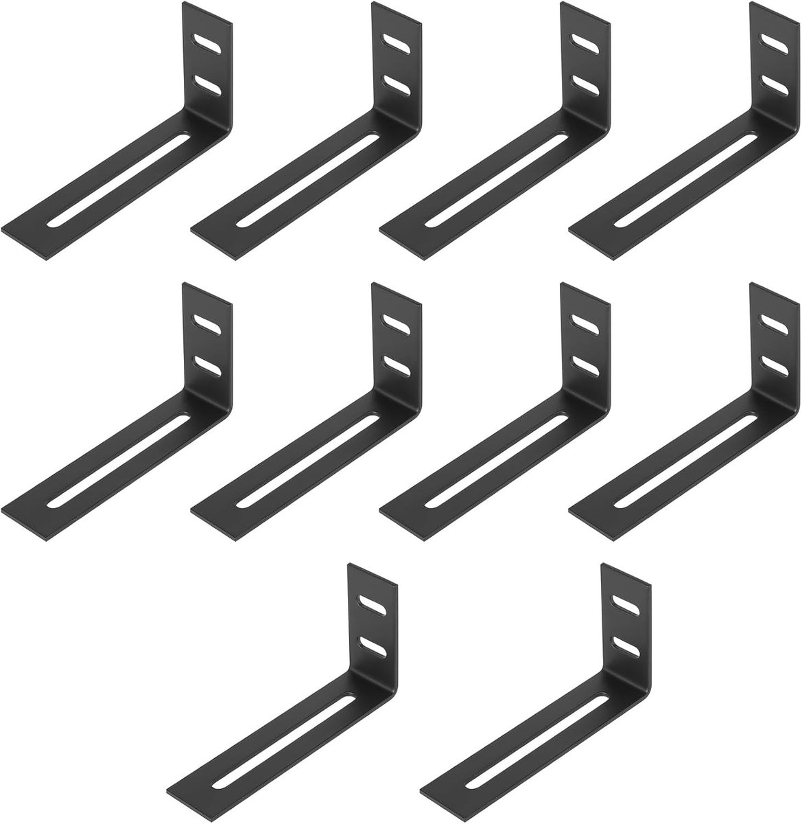 Set van 10 Verstelbare Hoekklemmen, L-vormige Houders voor 90 Graden Verbindingen, Ideaal voor Meubelassemblage en Boekenplanken, 105 x 53 x 25.5 mm