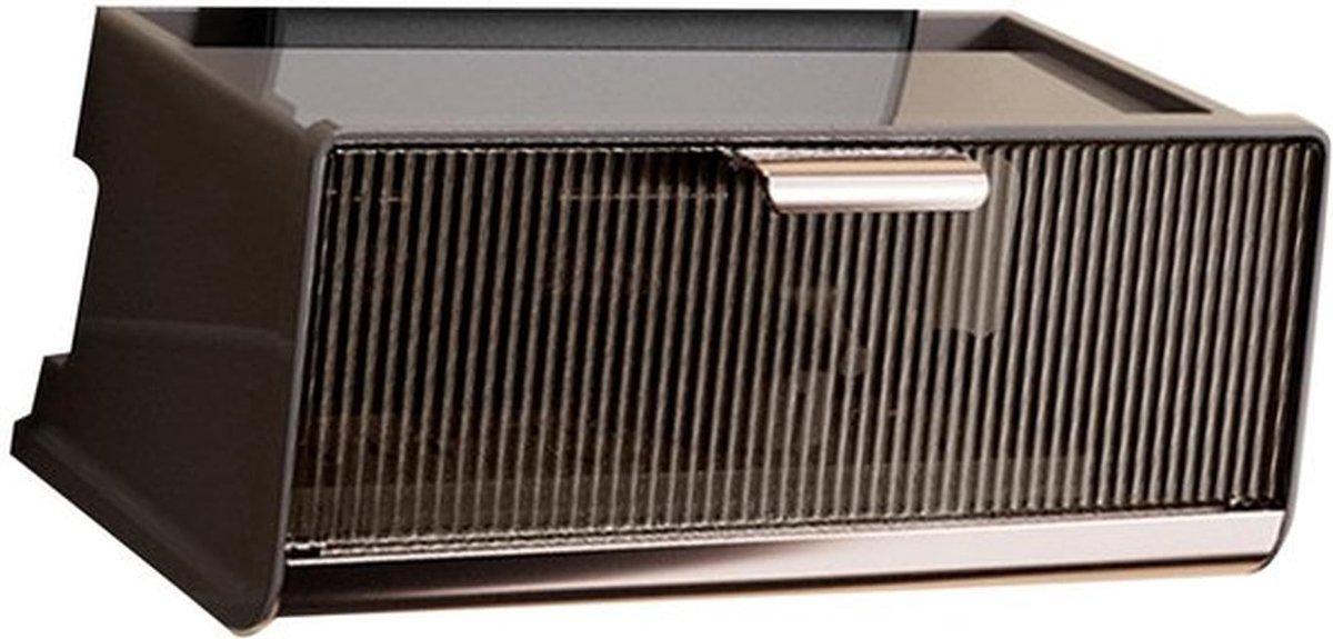Wandgemonteerde WIFI-router-opbergdoos met Deksel Grote Capaciteit Modieus en Decoratief Gemaakt van Milieuvriendelijk PP- en PET-materiaal, Ideaal (Koffie Kleur Midden Maat)