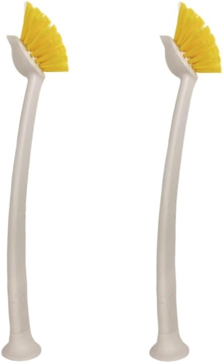 2 Stuks Scrub Borstel met Handvat voor Keuken en Aanrecht - Lange Borstel voor Schotel, Pot en Afwas Reiniging