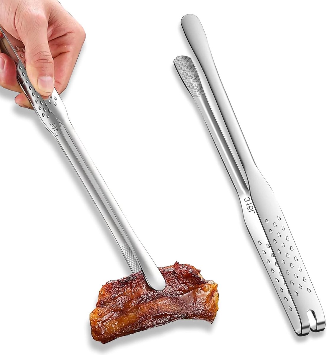 Roestvrijstalen Keukentangen voor Koken, Barbecue, Salades en Buffet - Voedselveilig en Duurzaam, Ideaal voor Serveer- en Grillwerkzaamheden