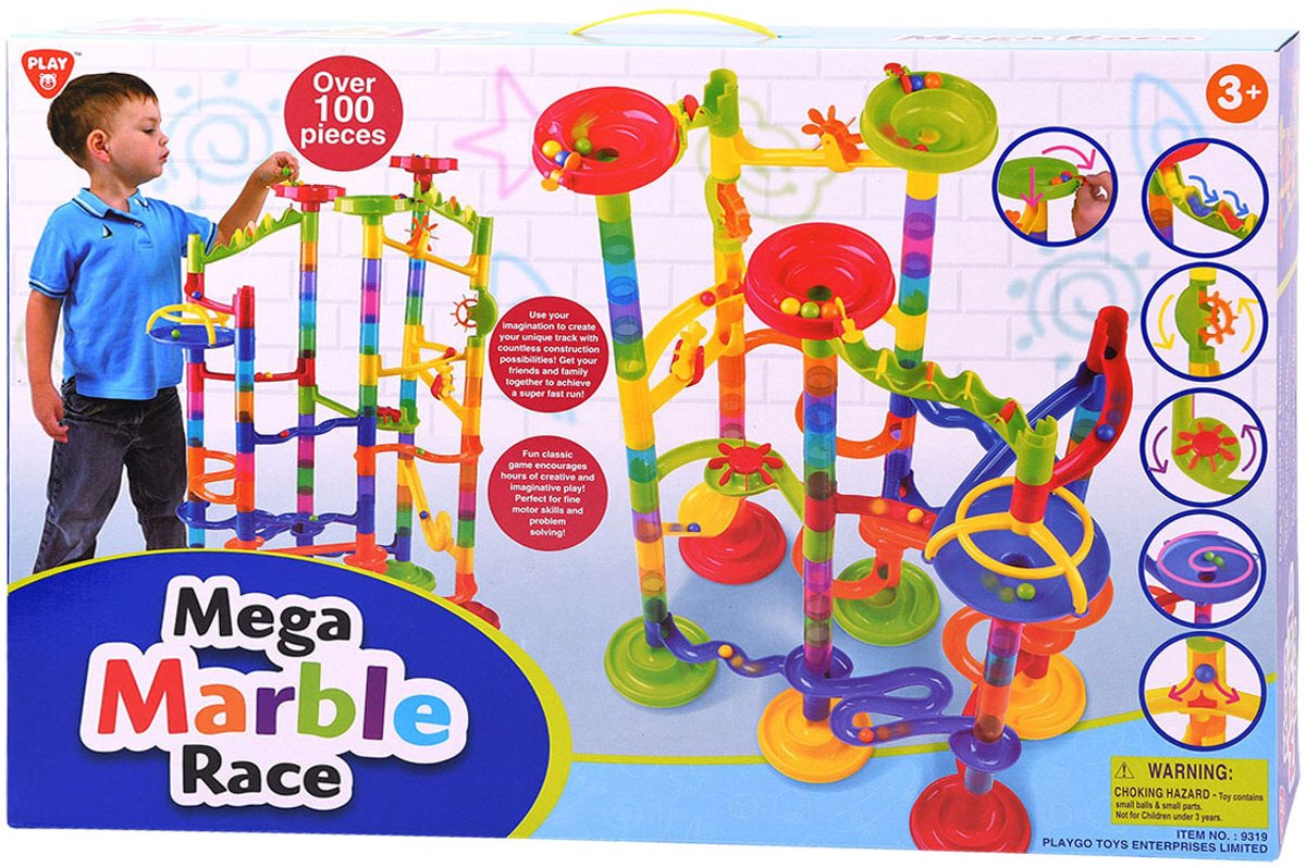 Playgo Play knikkerbaan mega race, 100dlg.