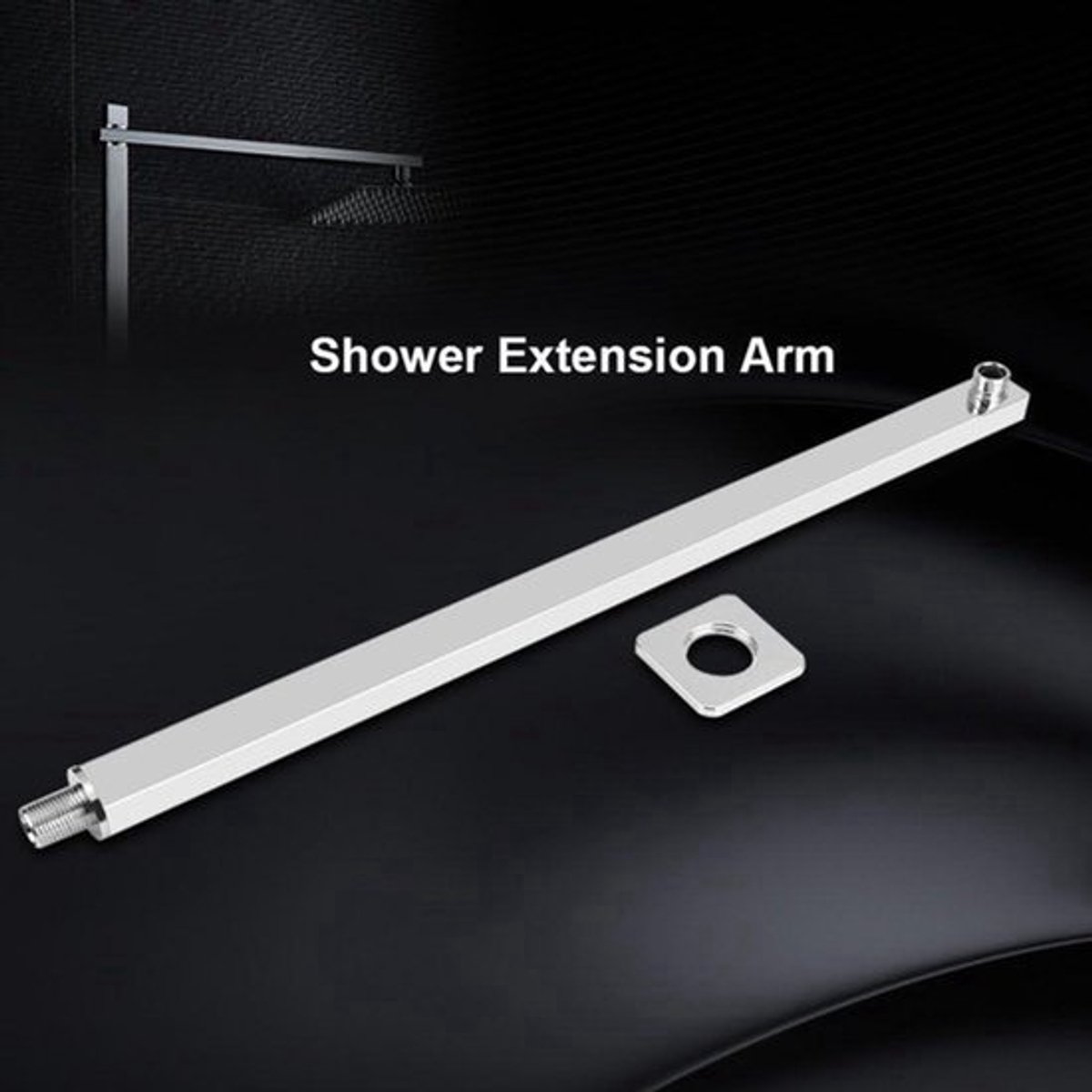 Douchestang 60cm RVS Constructie Wandgemonteerde Doucheverlengingsarm Badkamer Bevestiging
