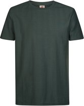 Petrol Industries - Heren T-shirt met visgraatpatroon hayden - Groen - Maat L