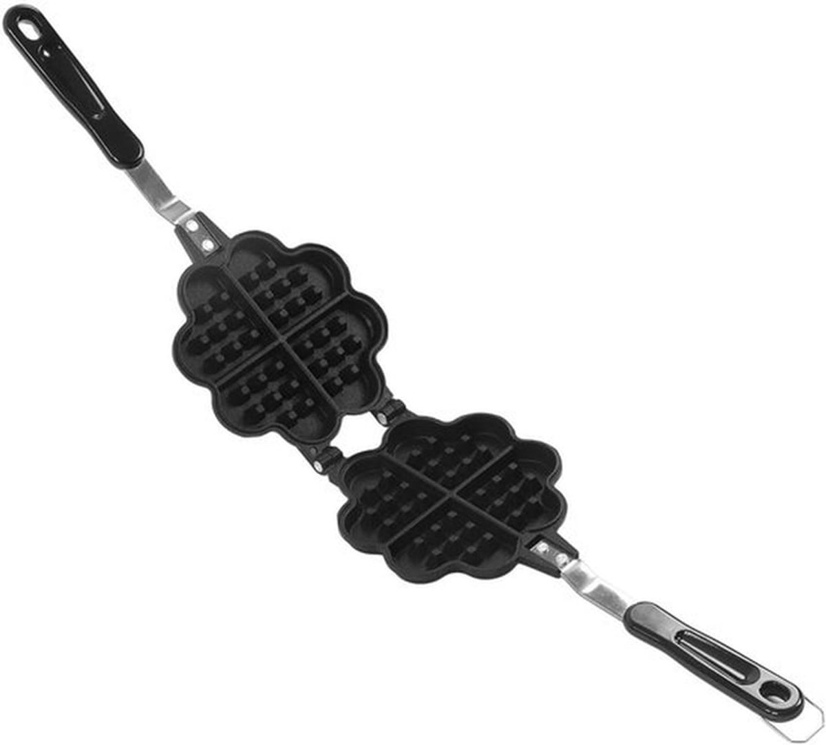 Wafelijzer, Dubbelzijdig Non Stick Wafelijzer Maker Machine Bloem Hartvorm Wafel Bakpan Aluminium Kachel Top Wafelijzer Pan Wafel Maken Schimmel voor Snacks Ontbijt