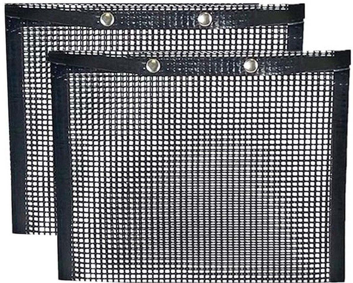 2 stuks 9,4 x 5,5 inch grillnetzak, antiaanbakbakzak, grillen, bakken, hoge temperatuurbestendig, herbruikbaar voor picknickgrill buiten