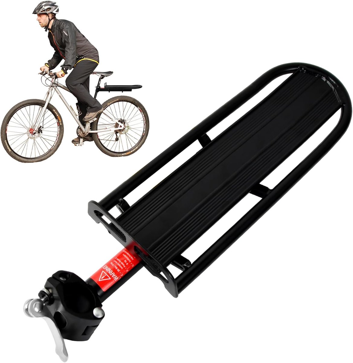Mountainbike Rek - Fiets Achterzitje - Tot 8-9 Kg - Verstelbare Standaardlengte - 42x12cm