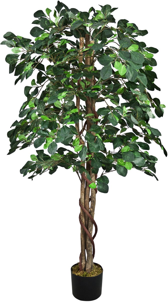 Kunstmatige Valse Boom Plant Decoratie Bininnen 125cm Echt Hout DECOVEGO
