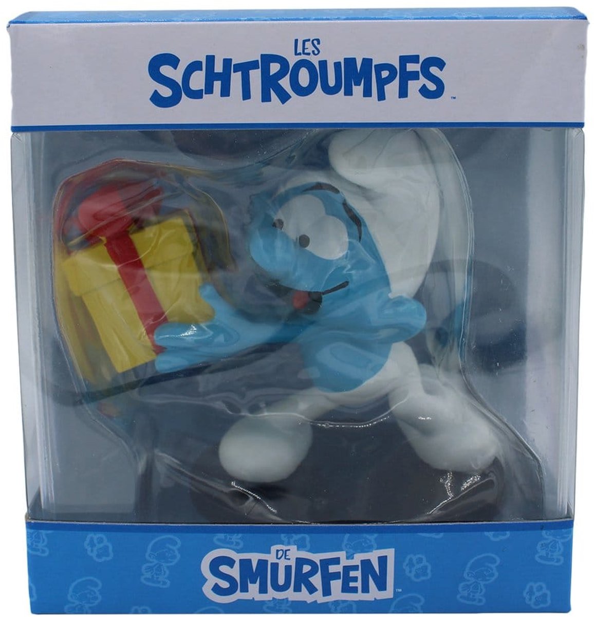 Puppy The Smurfs Statue Jokey Smurf met Gift 10 cm Beeld