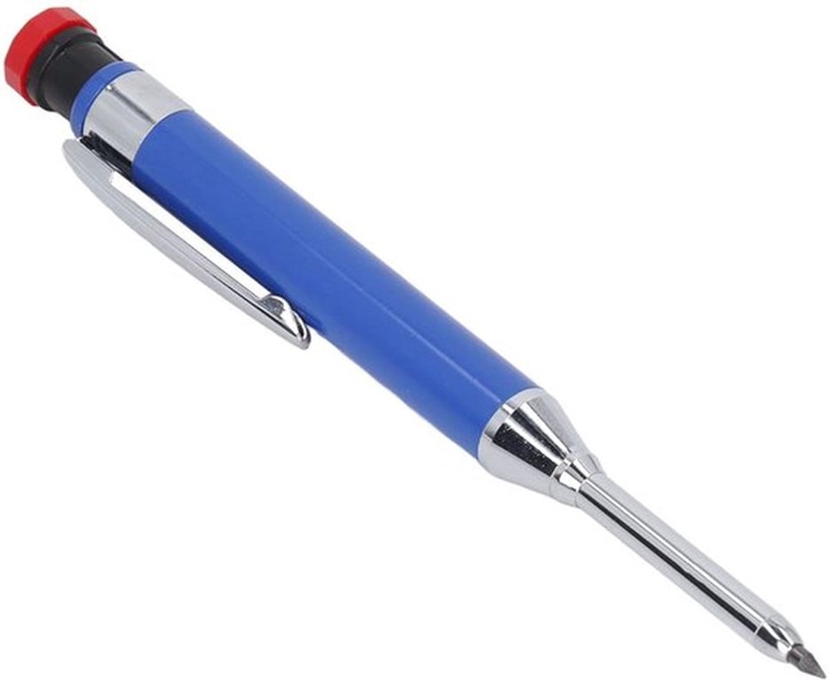 Mechanische Timmerman Potlood Heavy Duty Lange Neus Diepe Gat Markeringshulpmiddelen voor Houtbewerking Architect Constructie(Blauw)