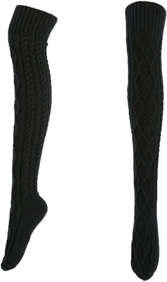 - Winter Warme Dames Kniekousen - Gebreide Sokken - Overknee - Sokken voor Lange Laarzen - Wol - Hoge Kniekousen - Meisjes Dames - Geschikt voor Winter - Beige - Trendy - Comfortabel en Stijlvol - Modieuze Dames Accessoires