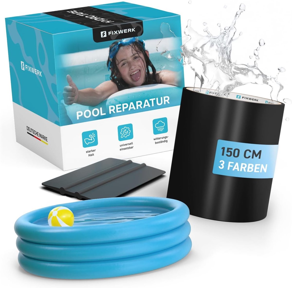 Zwembadreparatieset - Waterdichte Onderwatertape - Sterke Grip - Duurzaam - Voor Zwembaden