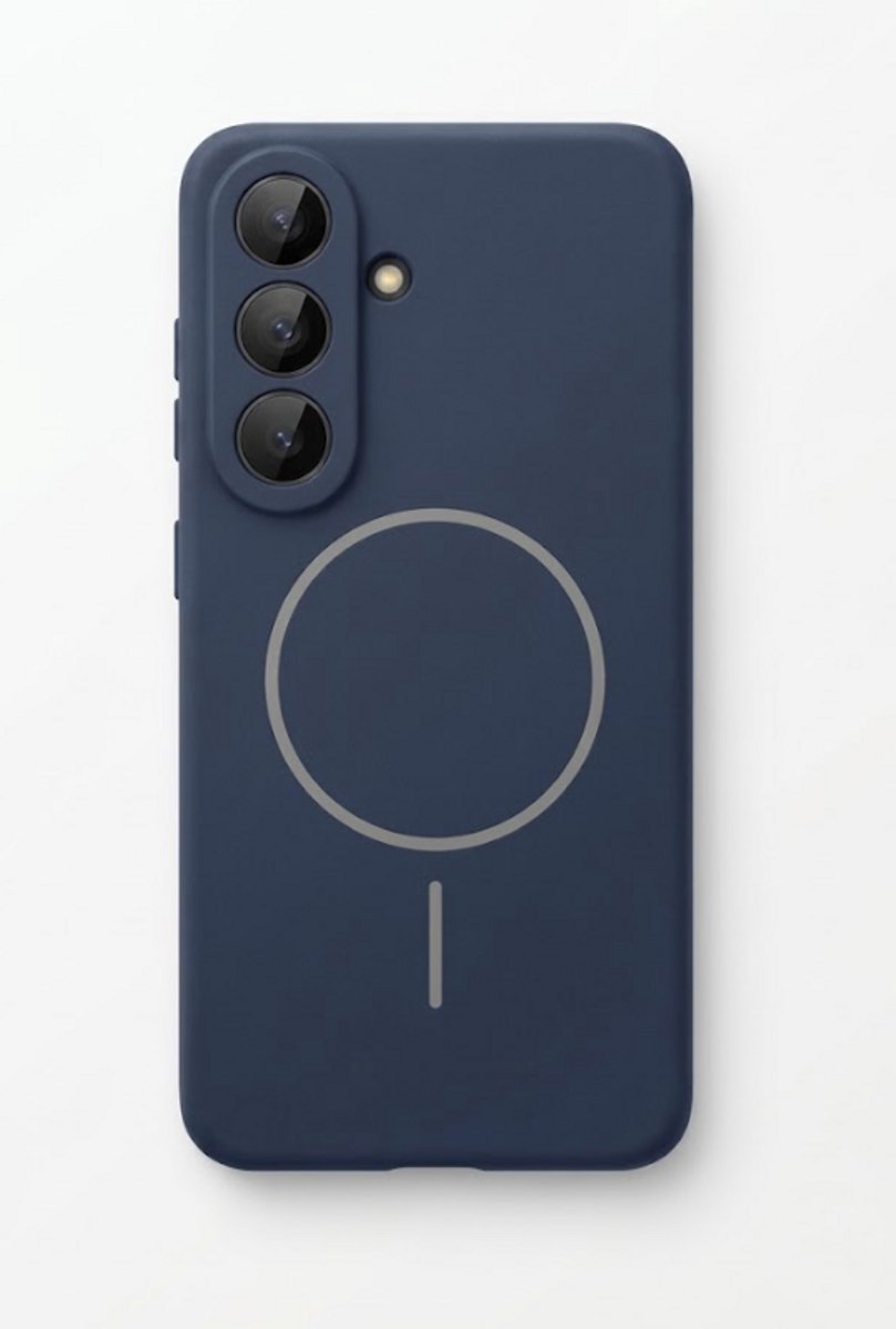 Casemania Hoesje Geschikt voor Samsung Galaxy S26 Plus - Donker Blauw - Zachte Liquid Siliconen Back Cover - Geschikt voor MagSafe - Telefoonhoesje met Volledige Camera Bescherming