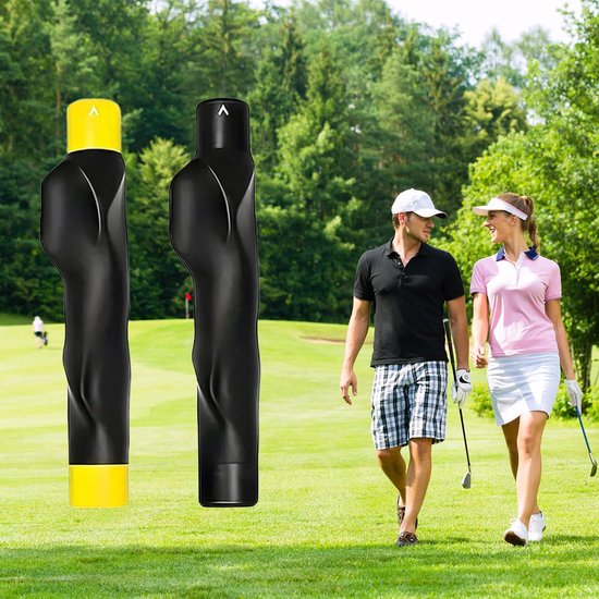 Golf Grip Trainingshulpmiddel - 2 stuks - Correctie Greep Trainer - voor Juiste Golfstick Greep - zwart - geel van GOLF — afbeelding 3