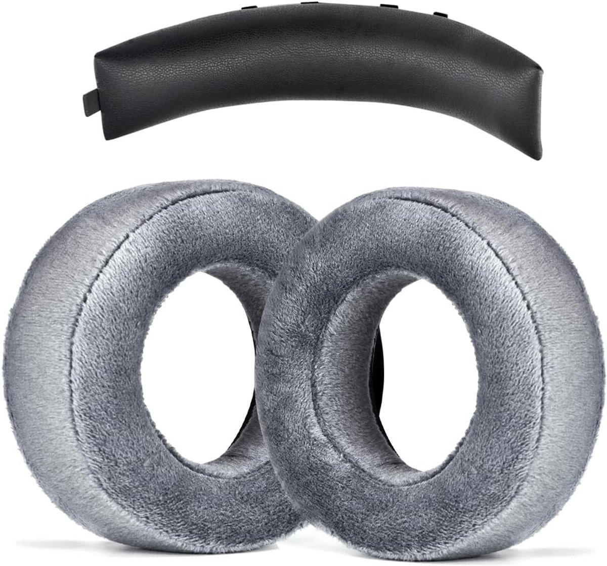 Vervangende Oorkussens voor Hoofdtelefoons, Dikke Oorkussens en Zwarte Hoofdband voor Comfort en Geluidsisolatie