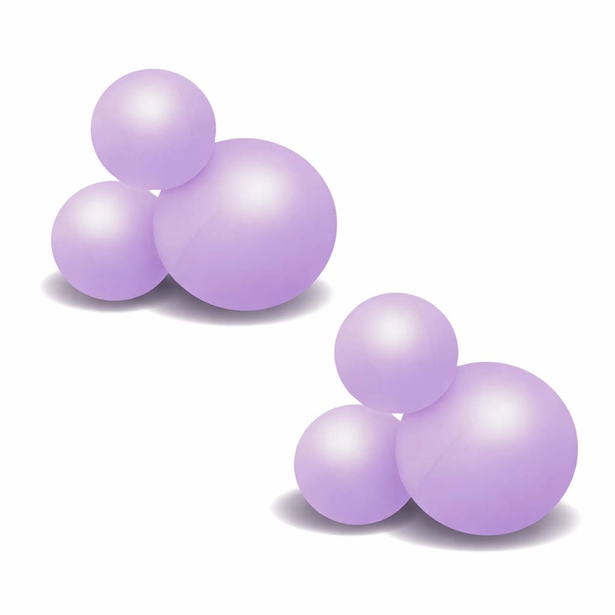 Herbruikbare Ballonslinger van 3 Paars set van 2 - Balloony