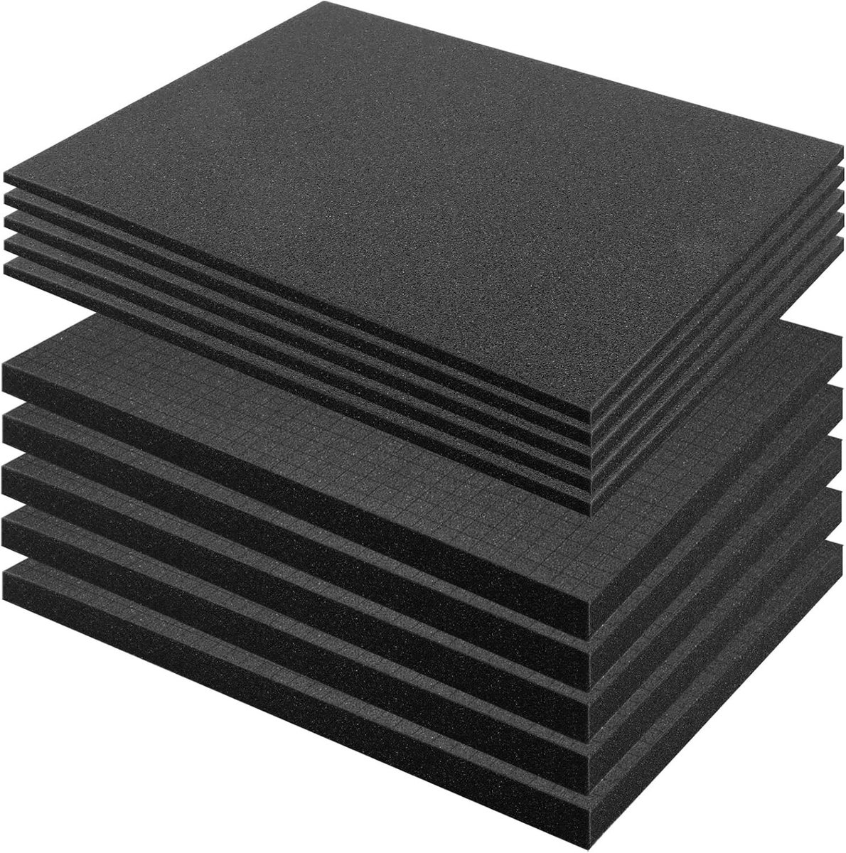 Set van 10 Stuks Grid Foam Cubes, 5 Stuks 400x300x25mm en 5 Stuks 400x300x10mm voor Gereedschapskoffers en Miniatuurtools