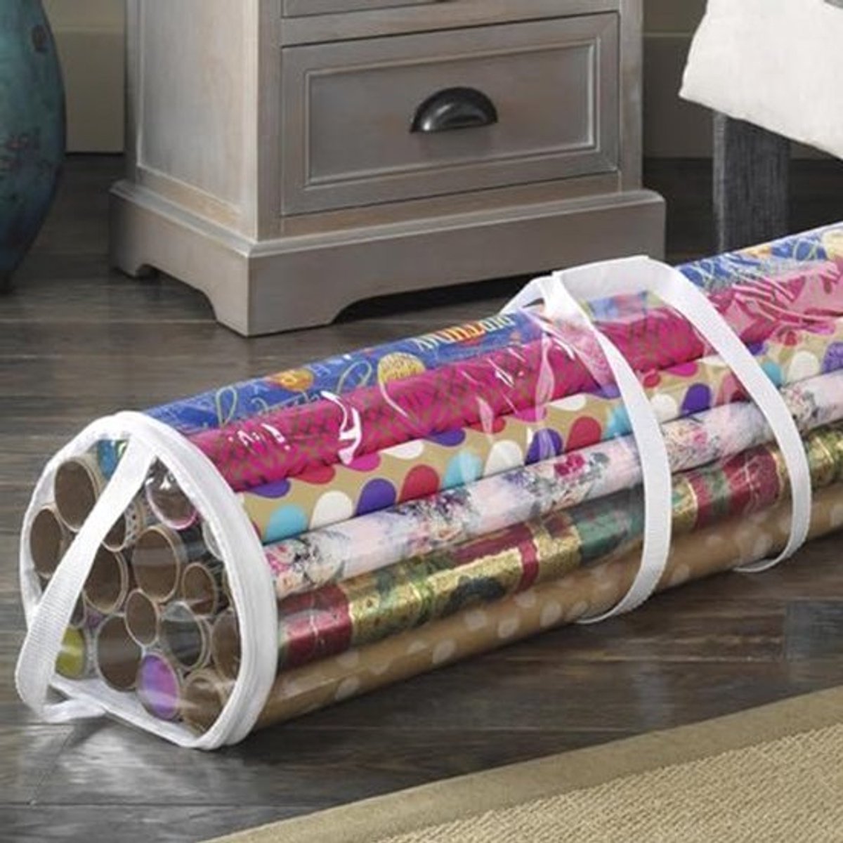 Transparante Zak Zipper Opbergtas Voor Inpakpapier - 100 cm x 20 cm - Lichtgewicht en Duurzaam