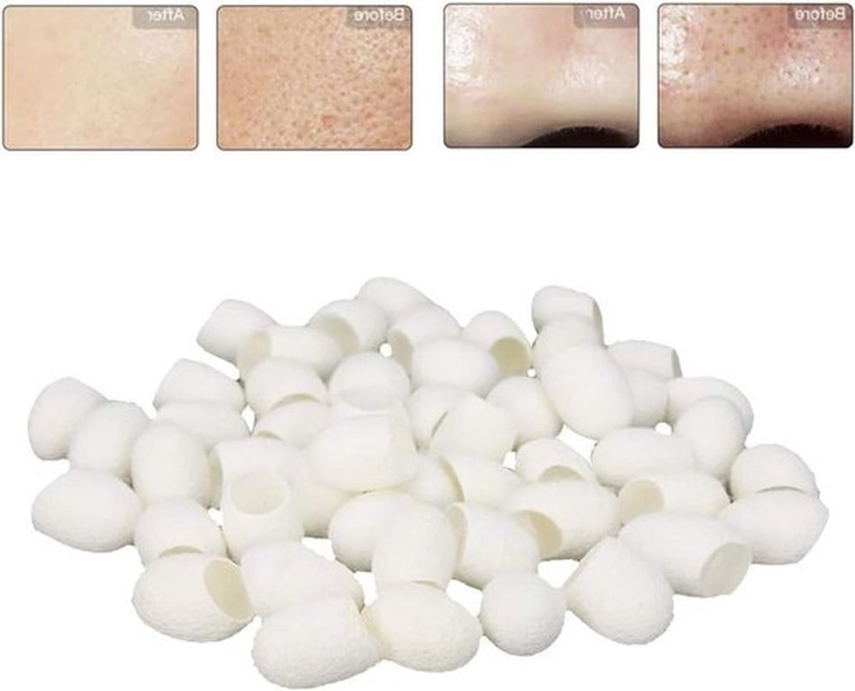 50 STKS Exfoliërende Zijderups Ballen - Zachte Zijde Cocons voor de Huid .