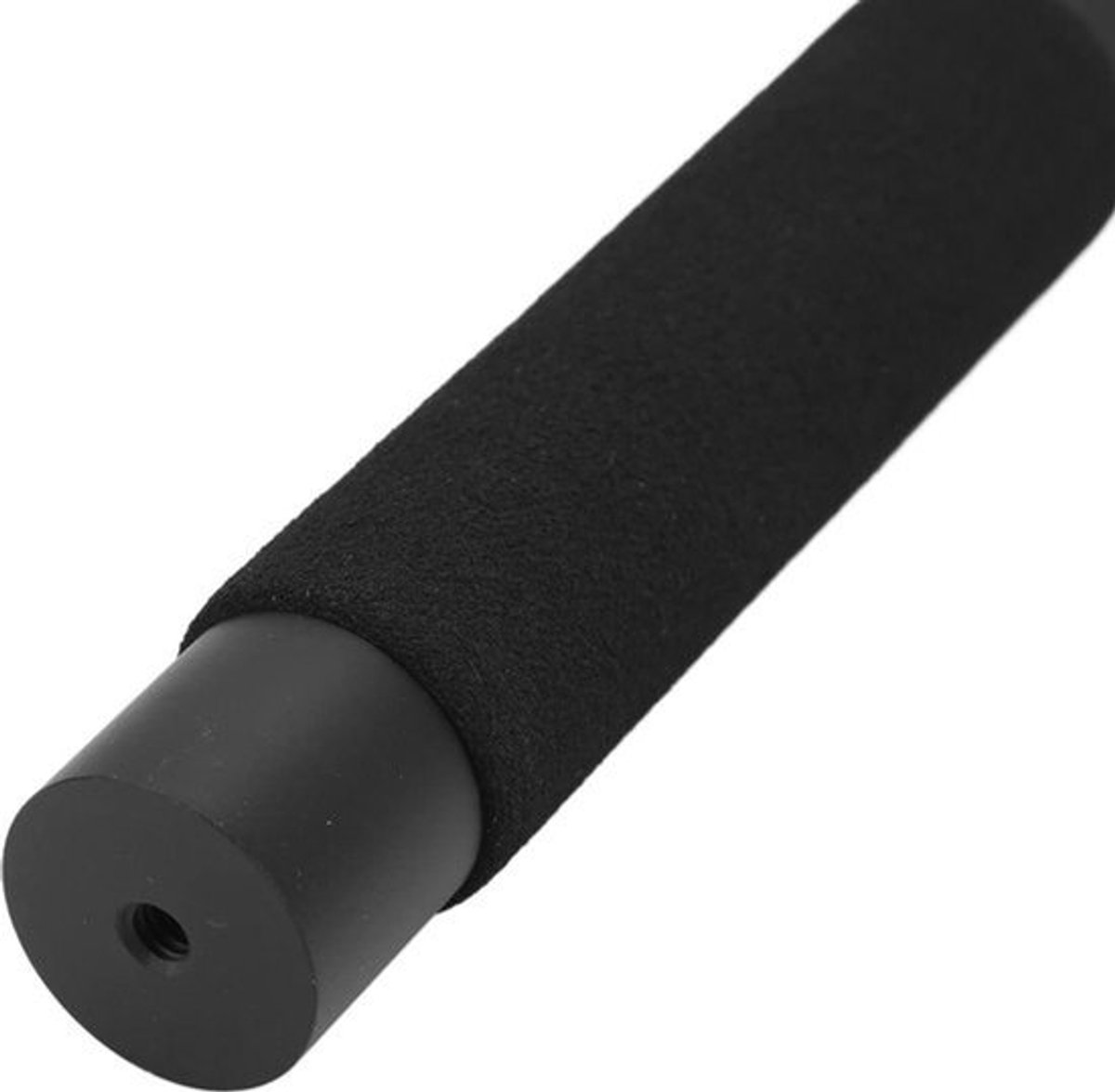 Handheld microfoonboom met 5 secties, uitklapbaar, met foamen handgreep en 1/4 inch schroef voor camera, telefoon en microfoons