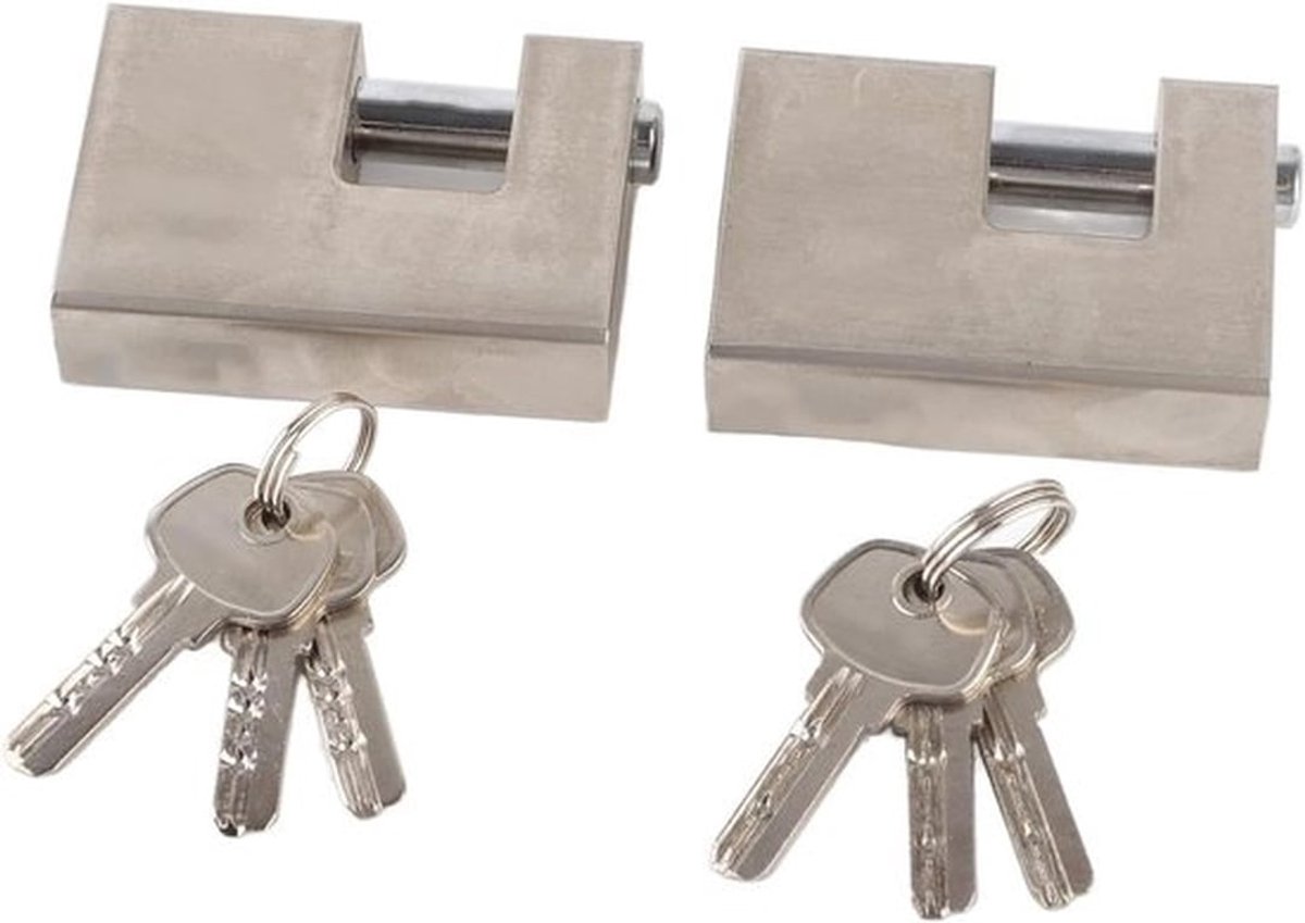 Hangslotvergrendeling - Hoge Beveiliging - Zware Uitvoering - Sleutels inbegrepen - Voor buitengebruik - Garage & Magazijn - Voor alle weersomstandigheden - Zwart - Geschikt voor containers & hekken