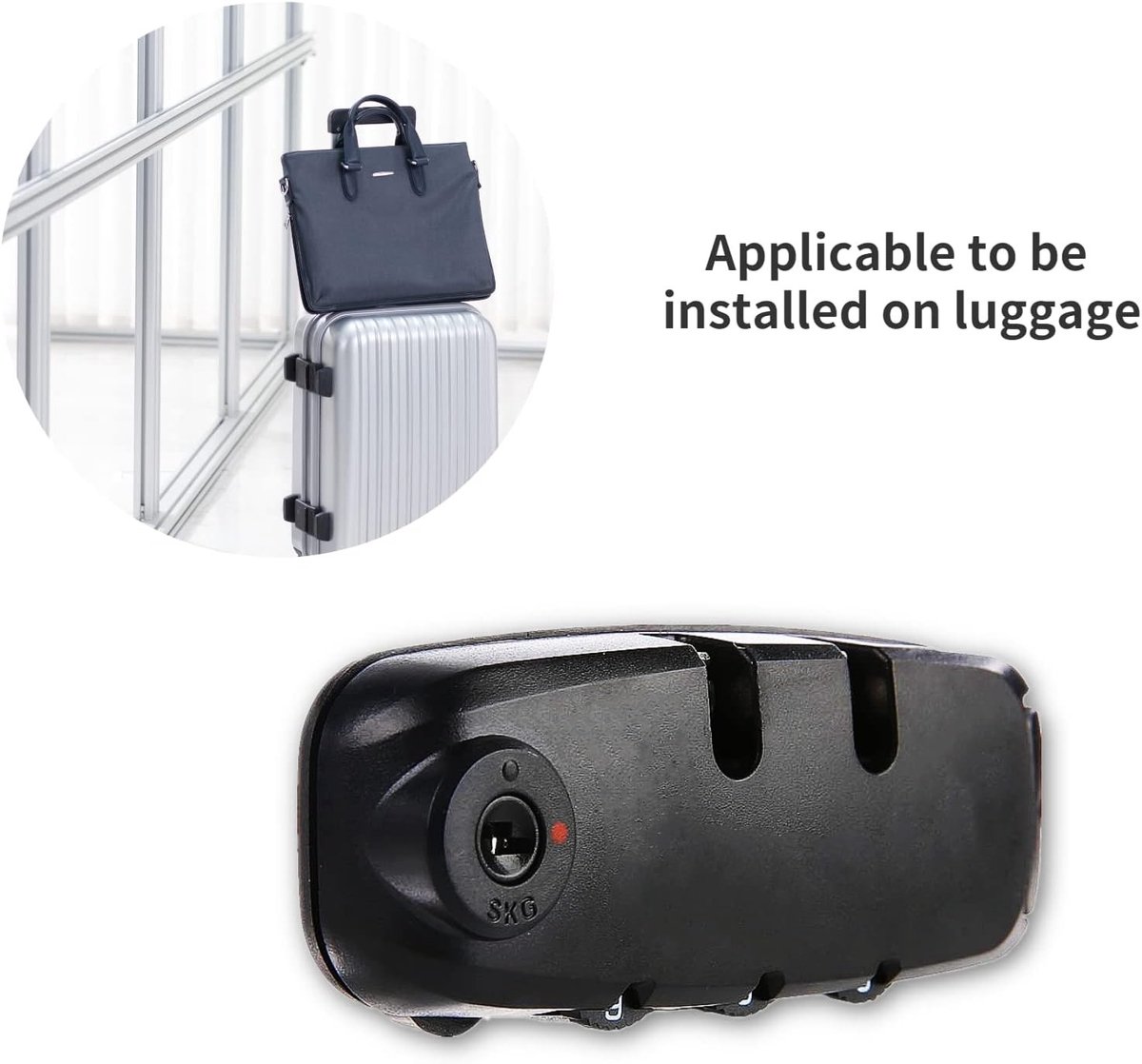 Veiligheidslot voor Koffers met Vaste Combinatiecode - Ideaal voor Reisbagage, Luggagebeveiliging en Diefstalpreventie