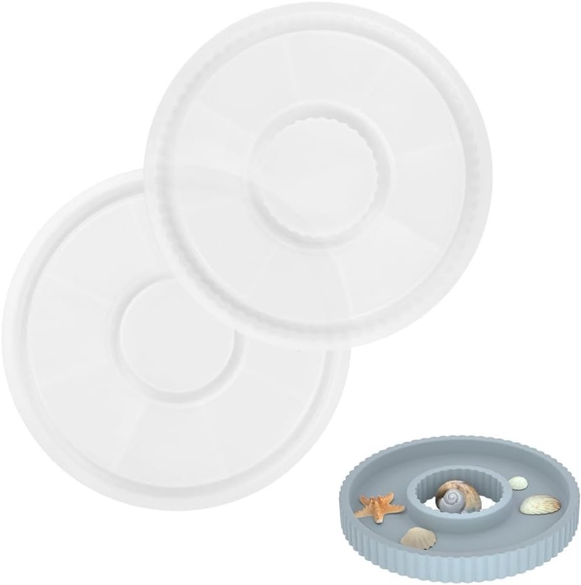 Siliconen mallen set van 2 voor het maken van creatieve taarten, desserts en snoepjes
