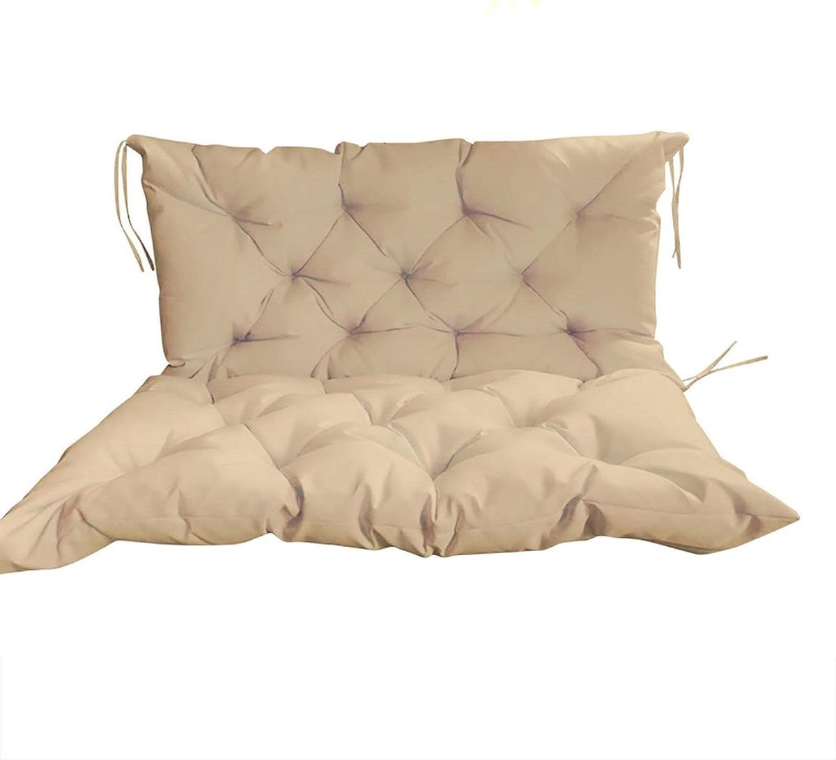 Schommelkussen Vervanging - Tuinkussen Zitkussen - Comfortabel Buiten Zitten - 10cm Dikke Vulling - 150 x 1016 cm - Beige