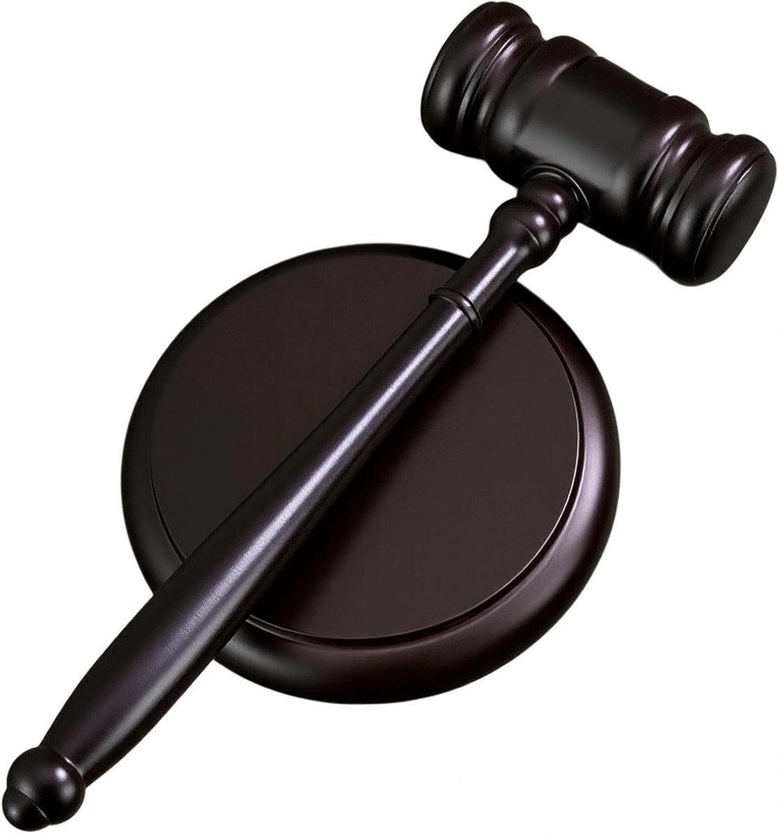 Houten Veilinghamerset met Resonantieblok voor Rechters, Advocaten en Vergaderingen - Perfect voor Veilingen en Cadeaus