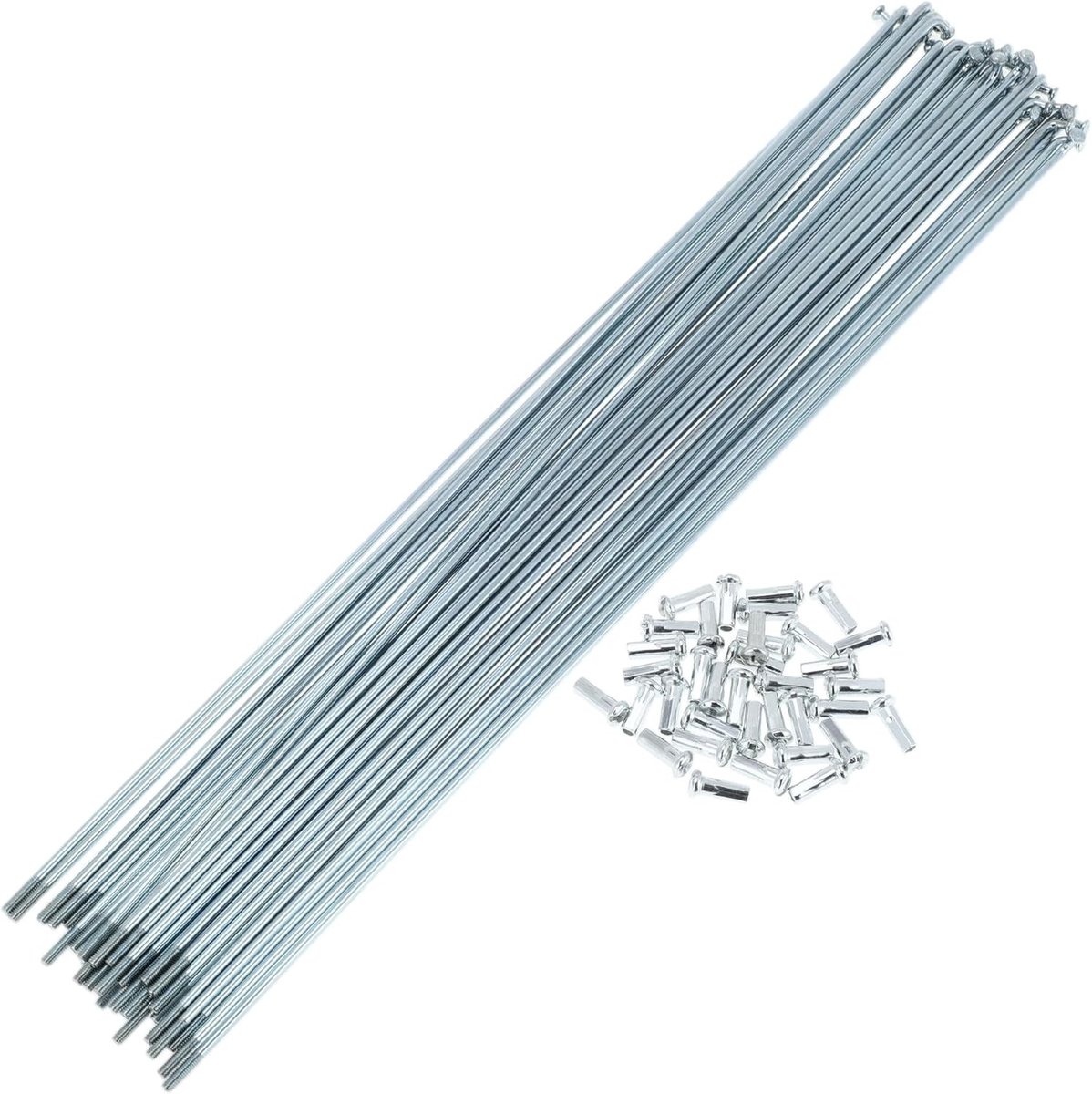 Fietspaken voor fietsvelgen, zilver, 1 set van 13G, 295 mm lengte, 45 staal gegalvaniseerd, duurzaam en sterk