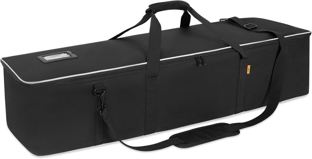 Multifunctionele Stand Bag voor Lampen, Speakers, Camera's en Microfoons - Robuust en Handig, Zwart (A), M-104x20x20 cm