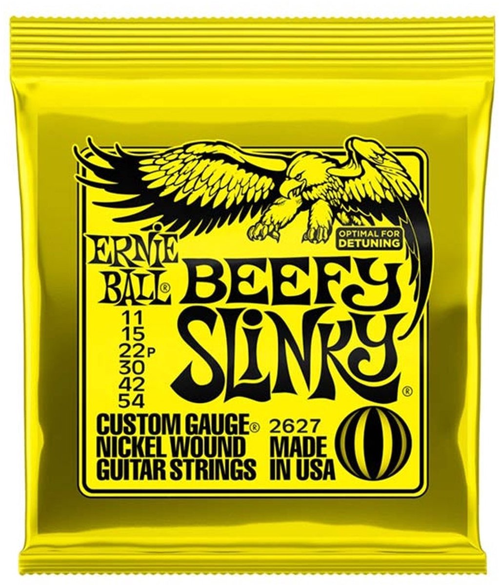 Ernie Ball EB-2627 Beefy Slinky Gitaarsnaren voor Elektrische Gitaar 11-54