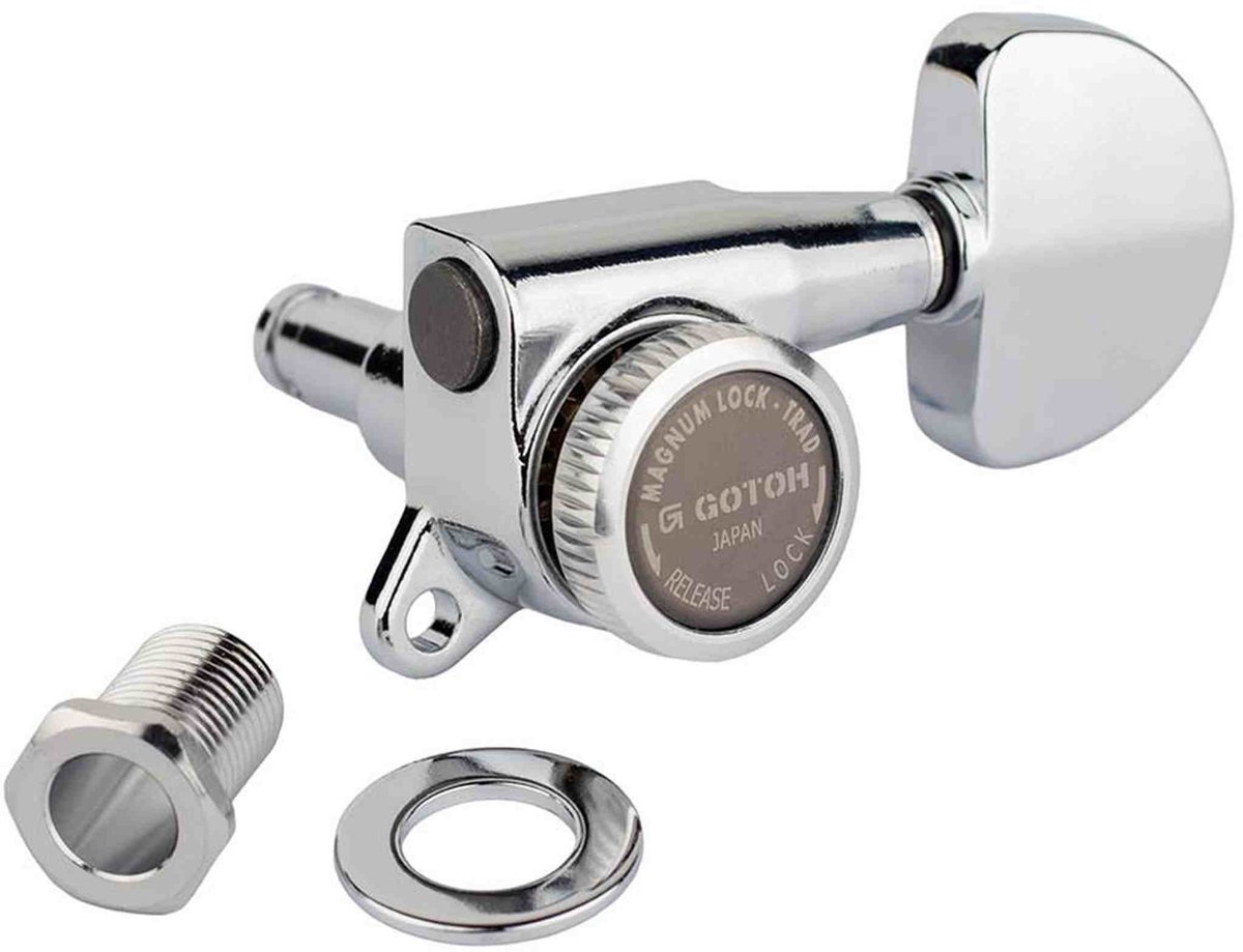 Gotoh GTH14134 SG381 stemmechanieken met Magnum Lock Trad and AB20 knoppen, 3L3R, chroom