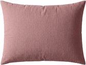 Zelesta Deluxe Katoen Mousseline Kussensloop Set Van 2 - Oudroze 60x70cm