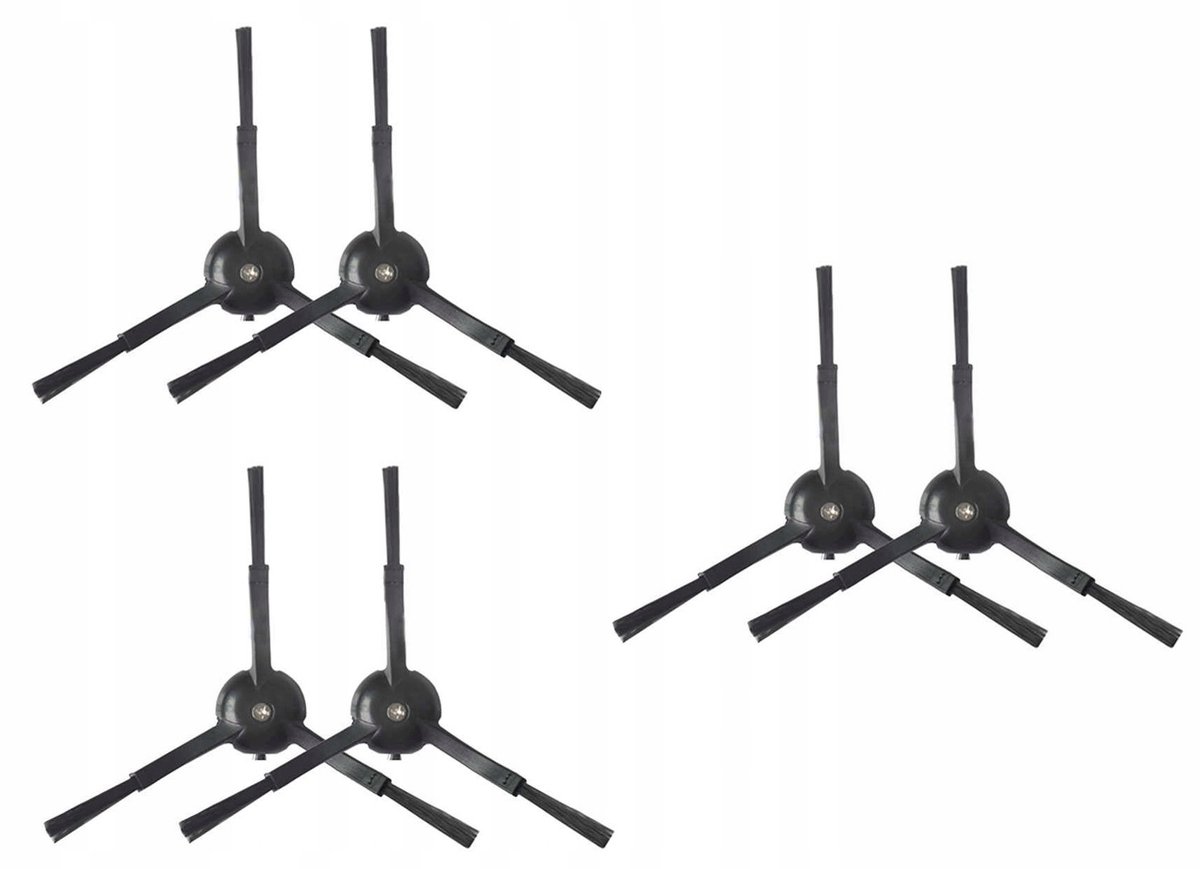 AreoSe - Zijborstels voor RoboRock S50 S55 czarne - 6 stuks