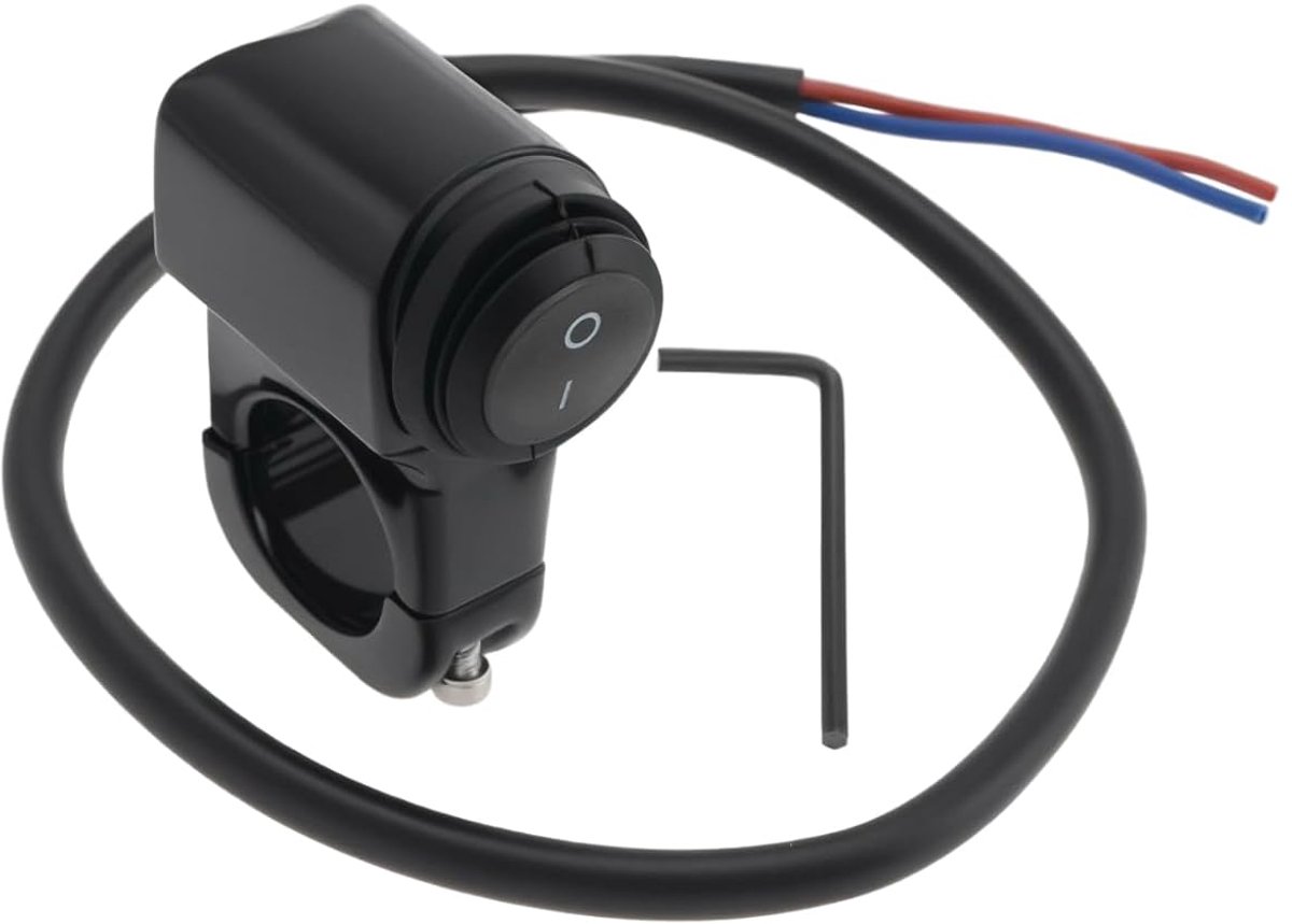 1Pc Legering Motorfiets Stuur Waterdichte Koplamp Schakelaar DC 12 V Fog Spot Licht Op Uit Schakelaar Voor Motorfiets ATV Elektrische Fiets Zwart