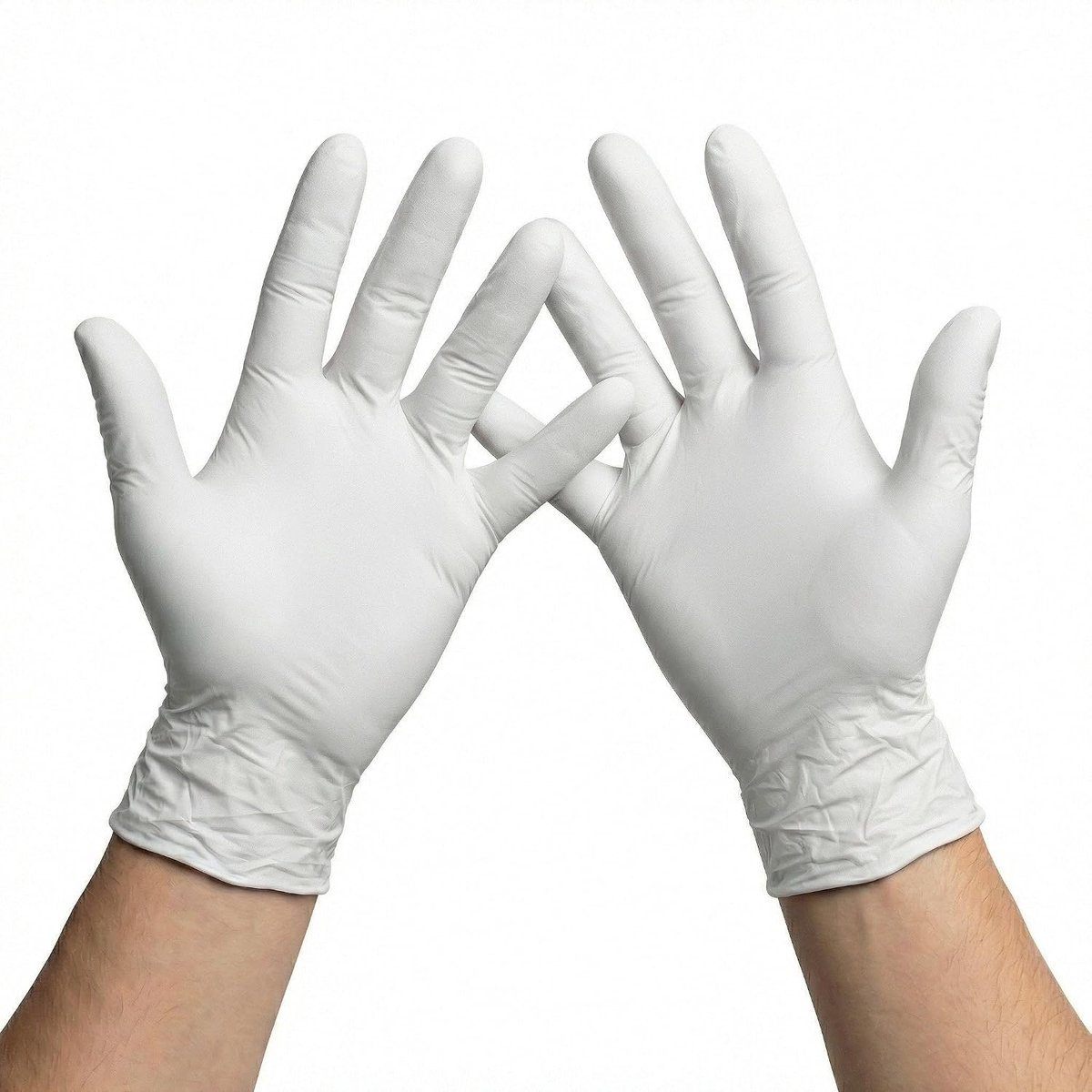 Handschoenen M (x1 Pack 100 units), Nitril Wegwerphandschoenen, Nitril Handschoenen Wit, Nitril Wegwerp Latex Vrij, Handschoenen Nitril, Nitrile Gloves, Wit (LATEX VRIJ)