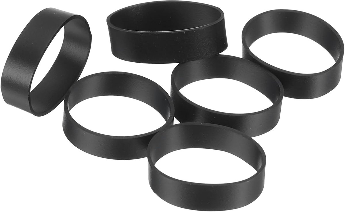 50 stuks siliconen rubberen banden, 15 x 5 mm, kabelbinders van siliconen, elastisch, duurzaam, antislip, voor het oprollen van kabels, tassen, zwart