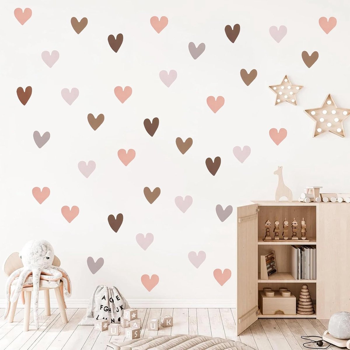 Muurstickers, Muurstickers voor Kinderkamer, Meisjes, Wanddecoratie, Boho Kinderkamer Decoratie, Meisjes, Muurstickers voor Woonkamer, Slaapkamer, Babykamer, Kinderen