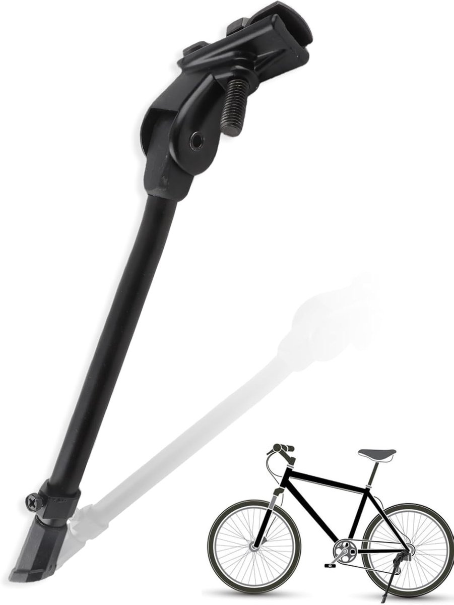 verstelbare aluminium fietsstandaard voor fietsstandaards voor 24-27 inch racefietsen(zwart)