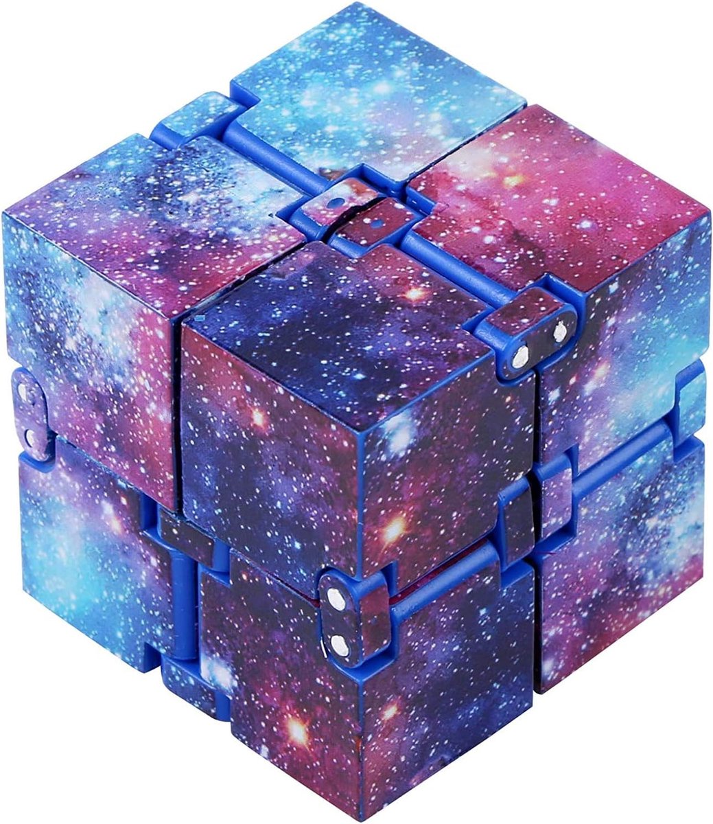 Cube Fidget Fidget Cube, antistress speelgoed, kubus voor stress en angst, ontspannend speelgoed (paars)
