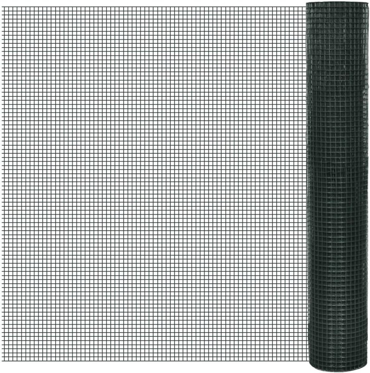 1 x 10 m draadgaas, verzinkt staal, vierkant gaas, 12 x 12 mm, pvc, gaas, verzinkt stalen net, tuinhek (SPU:140433)