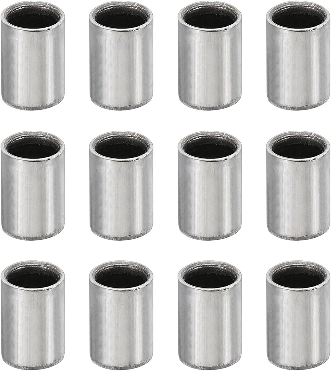 M6 Stalen afstandhouders, 12 stuks metalen afstandhouders staal 6,2 mm ID x 10 mm OD x 15 mm L koolstofstaal spacer schroef afstandhouder ronde voor 1/4" of M6 schroefbouten