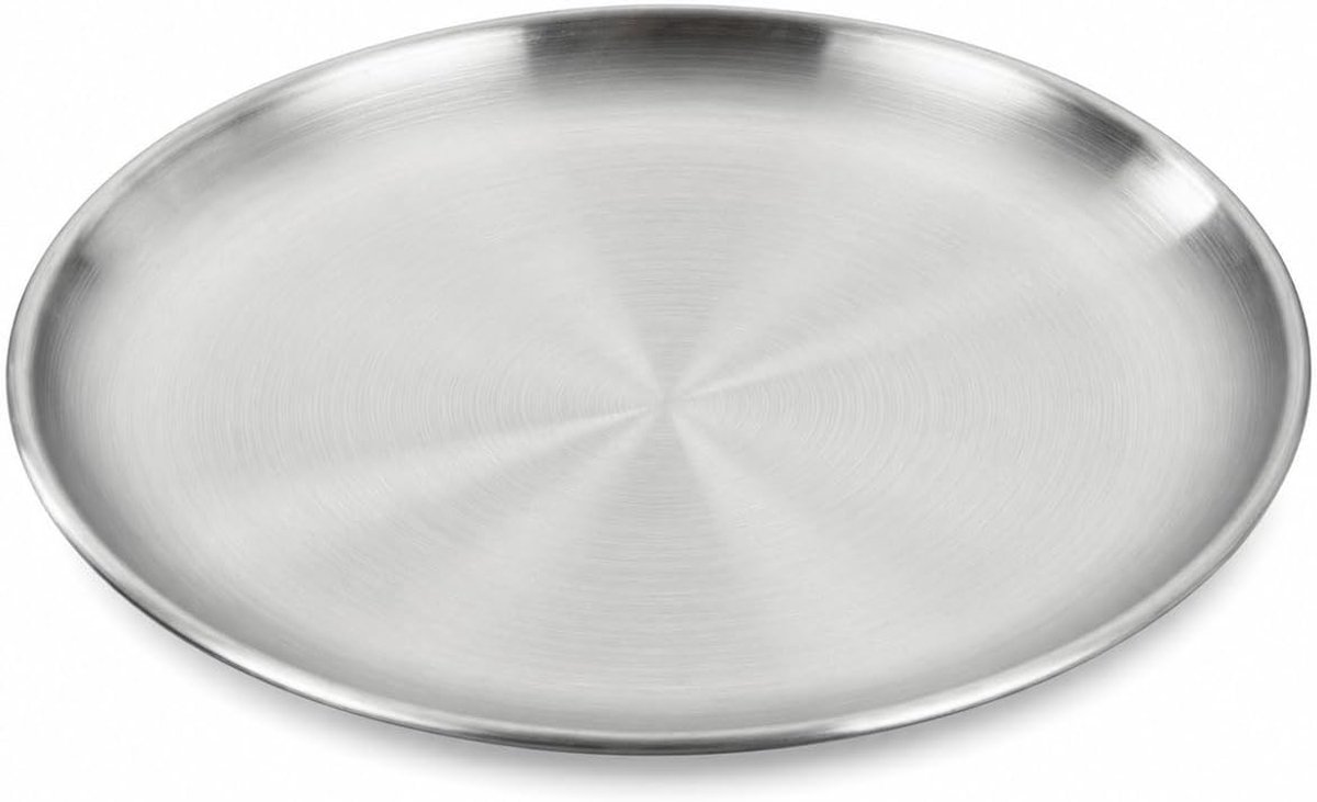 platen, ronde vorm, 14/17/20/23/26 cm, diameter dinerborden, metalen platen voor eten, camping, barbecueborden, keuken, ontbijt, lunchborden (14 cm)