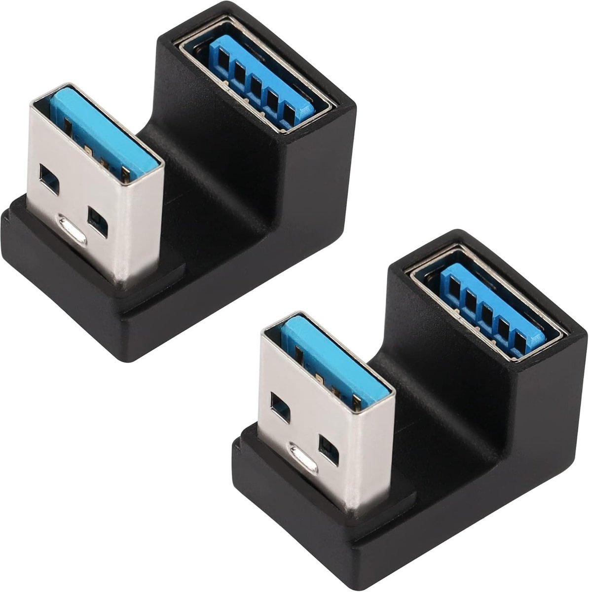 U-vormige Hoek USB 3.1 Adapter Converter 10 Gbps 180 Gradus Mannelijk naar Vrouwelijk Koppeling, Data Transfer OTG 5V/3A Fsat Opladen, voor PC en Laptop