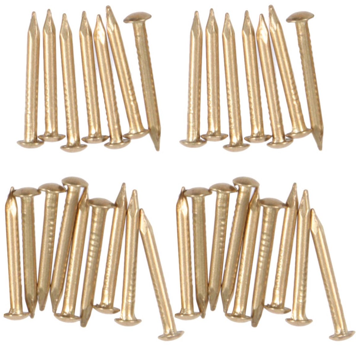 100 stuks koperen nagels voor het doden van bomen verwijderen van stronken kopernagel spikes voor leidak 18 mm (messing)