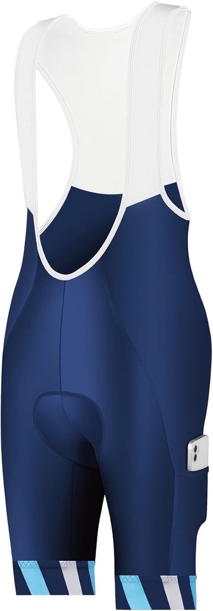 Fietsbroek met bretels voor heren, Lange Pad Fietsen Biking Bib Shorts UPF50+