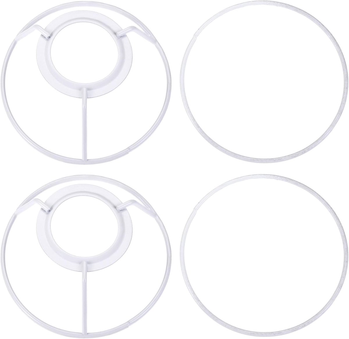 sourcing map Set van 2 lampenkap ring 110 mm diameter. houder frame voor lamphouder ijzer