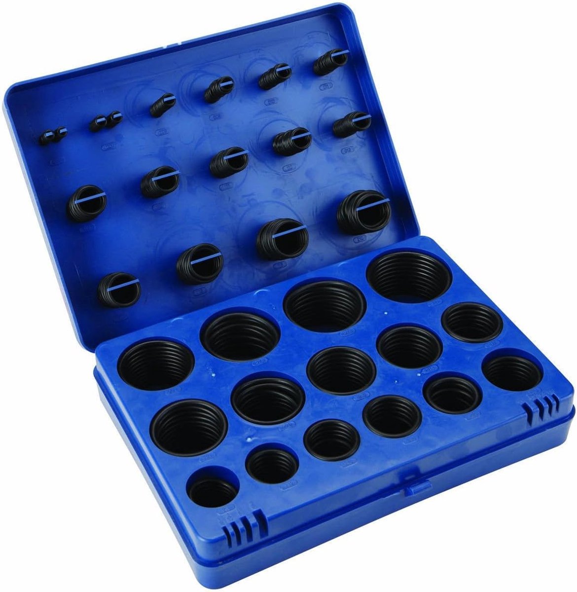 O-ringenset, 30 maten, nitrilrubber, O-ringen, blauw, voor professioneel sanitair, lucht, gas, auto's, loodgieters, reparaties